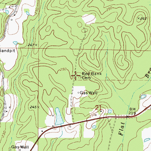 Topographic Map of Red Bank Baptist Church (historical), AL