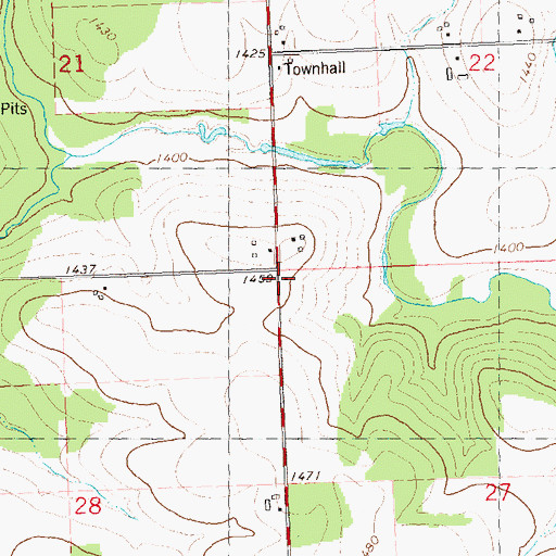 Topographic Map of Van Buren School, WI