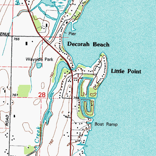 Topographic Map of Van Dyne Creek, WI