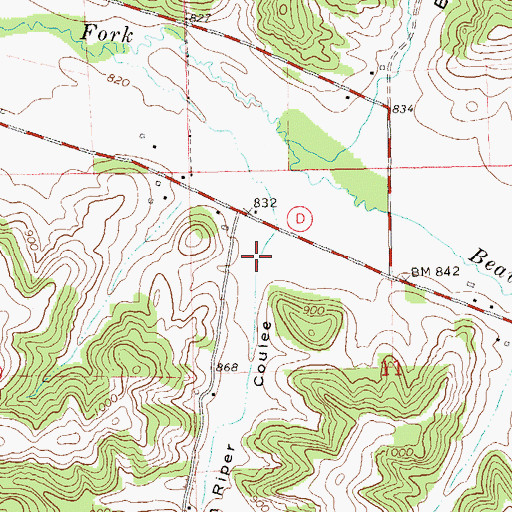 Topographic Map of Van Riper Coulee, WI