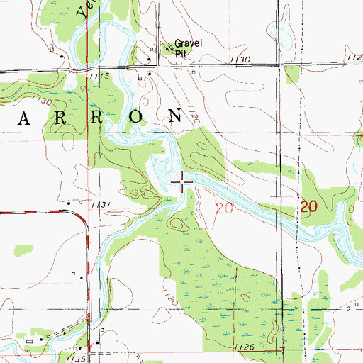 Topographic Map of Vermillion River, WI