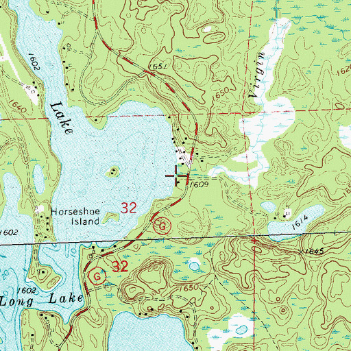 Topographic Map of Virgin Creek, WI
