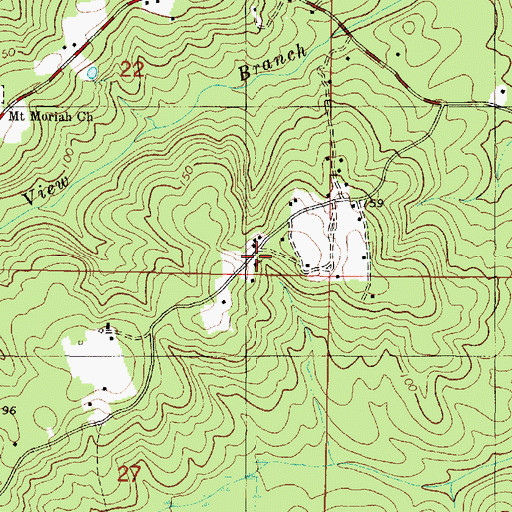 Topographic Map of Taylor Church, AL