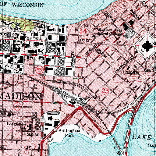 Topographic Map of Diploma Completion High School, WI