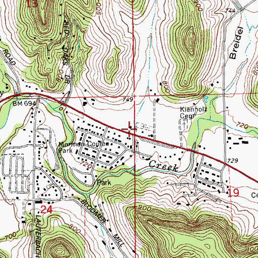 Topographic Map of Washington School (historical), WI