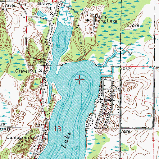 Topographic Map of Watercress Creek, WI