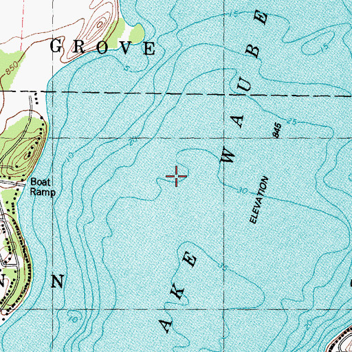 Topographic Map of Lake Waubesa, WI