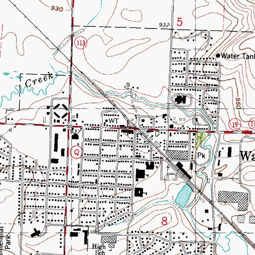 Topographic Map of Waunakee, WI