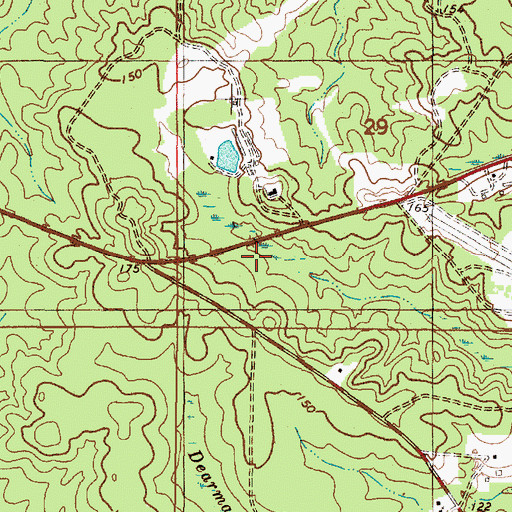 Topographic Map of Washington County Area Vocational Center, AL