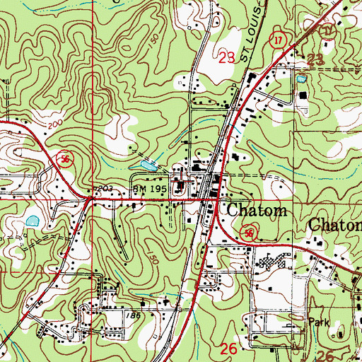 Topographic Map of Washington County Courthouse, AL