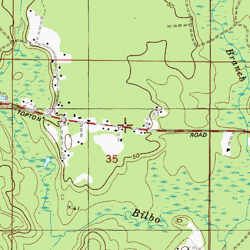 Topographic Map of Wilbert Reed Church, AL