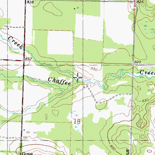 Topographic Map of Wedde Creek, WI