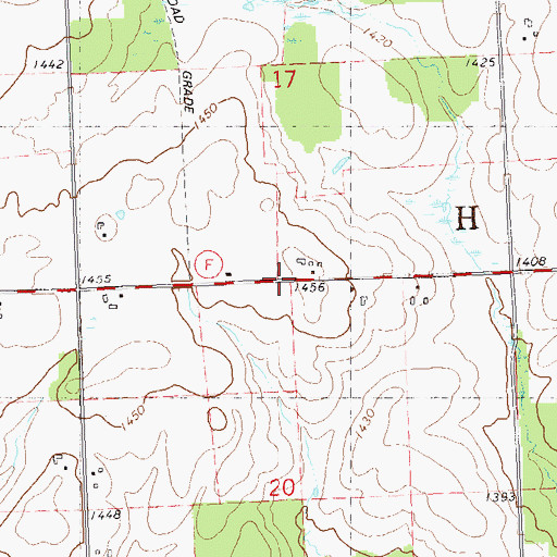 Topographic Map of Wells School, WI
