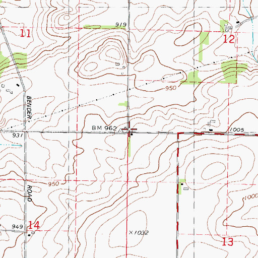 Topographic Map of Welsh Prairie School, WI