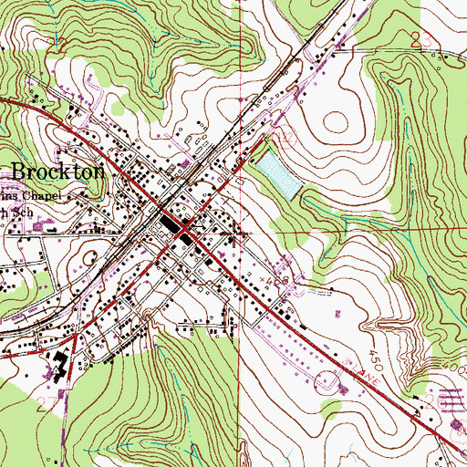 Topographic Map of New Brockton United Methodist Church, AL