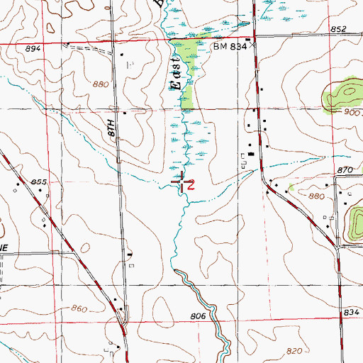 Topographic Map of West Beaver Creek, WI