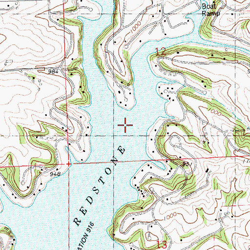 Topographic Map of West Branch Big Creek, WI