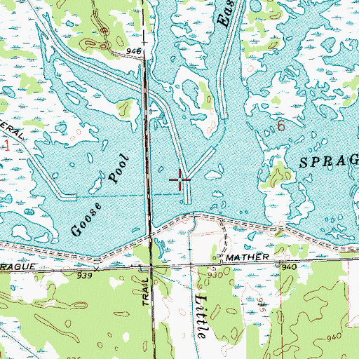 Topographic Map of West Branch Little Yellow River, WI