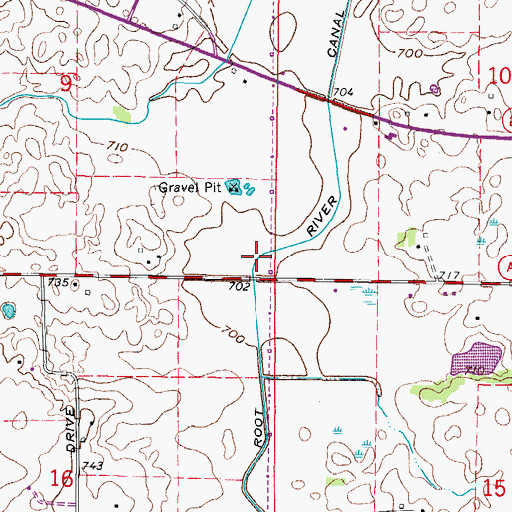 Topographic Map of West Branch Root River Canal, WI