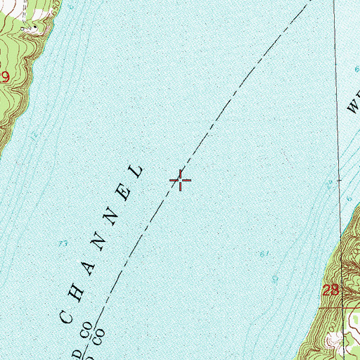 Topographic Map of West Channel, WI
