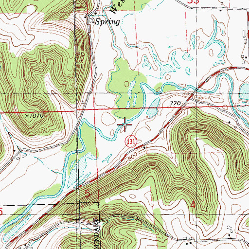 Topographic Map of West Fork Kickapoo River, WI