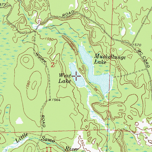 Topographic Map of West Lake, WI