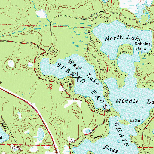 Topographic Map of West Lake, WI