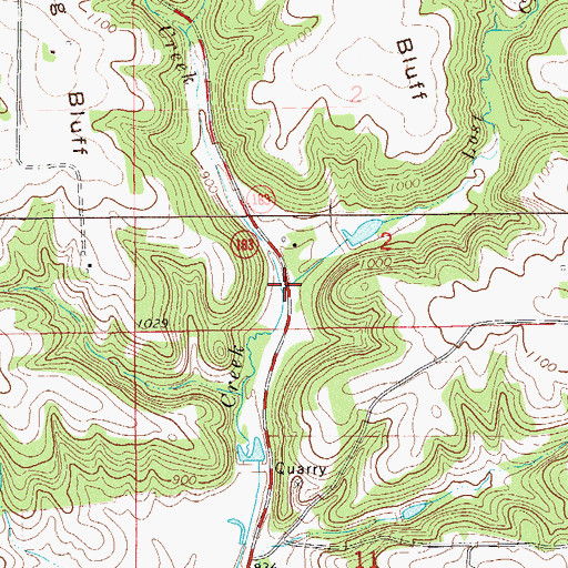 Topographic Map of West Lost Creek, WI