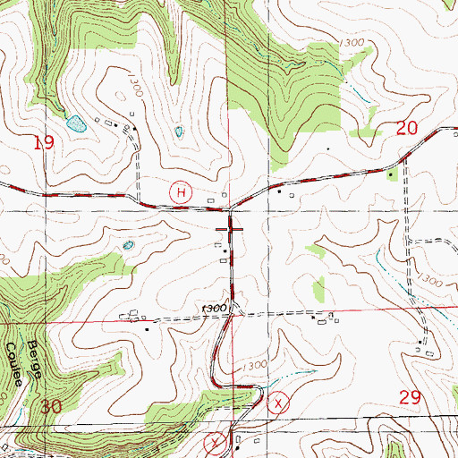 Topographic Map of West Portland School, WI