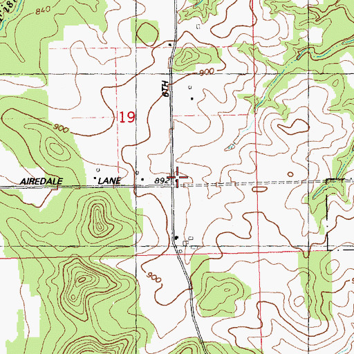 Topographic Map of West Prairie School, WI