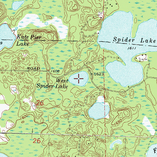 Topographic Map of West Spider Lake, WI