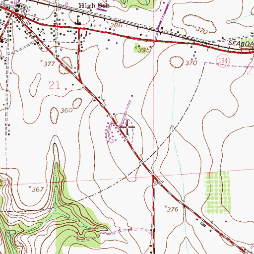 Topographic Map of Pinckard Cemetery, AL