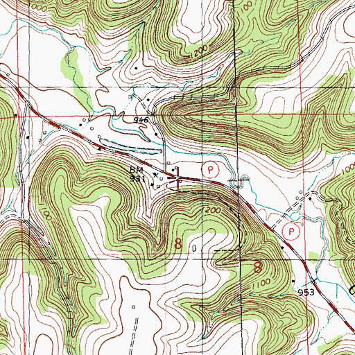 Topographic Map of Westby School (historical), WI