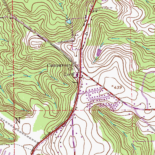 Topographic Map of Pleasant Hill School (historical), AL