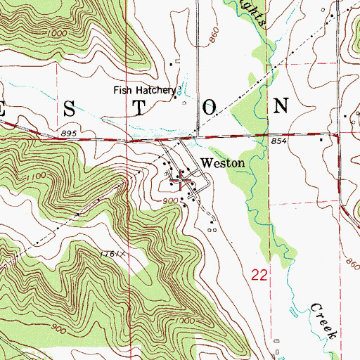 Topographic Map of Weston, WI