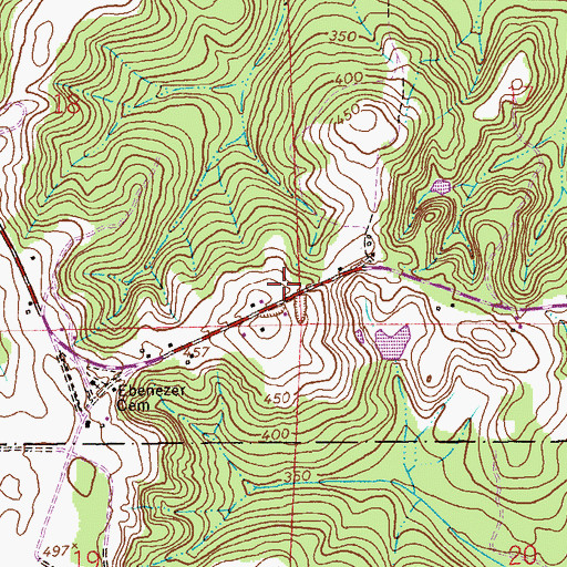 Topographic Map of Rocky Head School (historical), AL