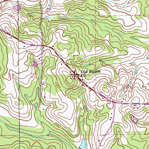 Topographic Map of Salem Cemetery, AL