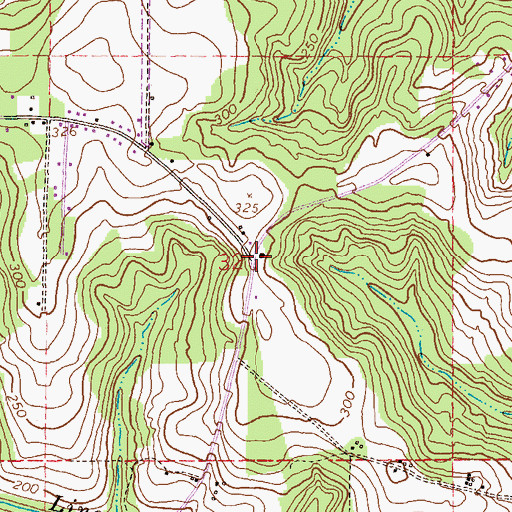 Topographic Map of Sand Ridge School (historical), AL