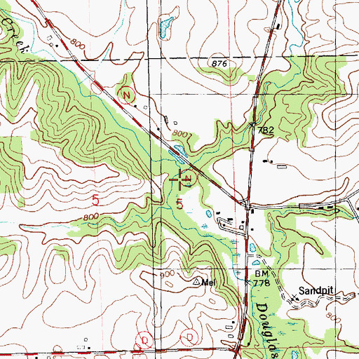 Topographic Map of White Creek, WI