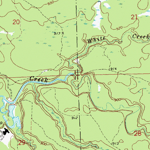 Topographic Map of White Creek, WI