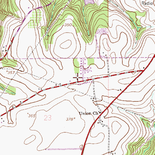 Topographic Map of Union School (historical), AL