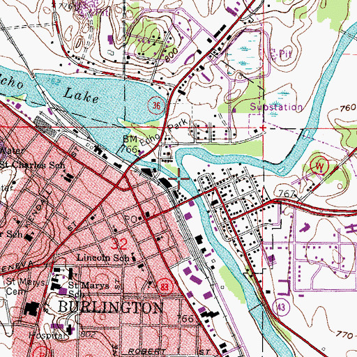 Topographic Map of White River, WI