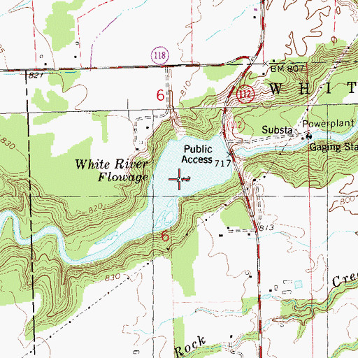 Topographic Map of White River Flowage, WI