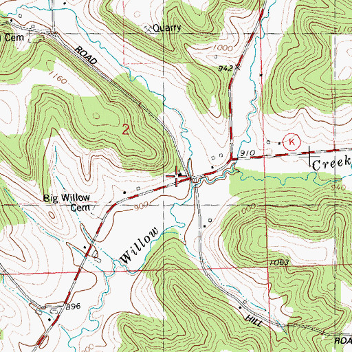 Topographic Map of White School (historical), WI