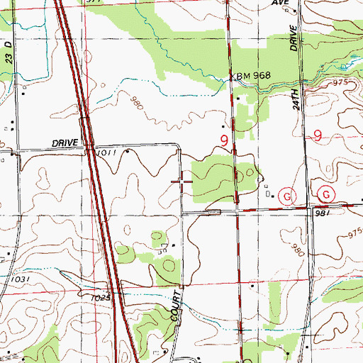 Topographic Map of White School, WI