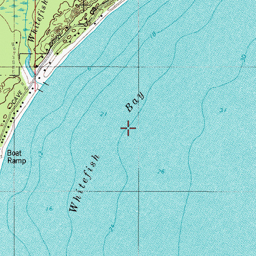 Topographic Map of Whitefish Bay, WI