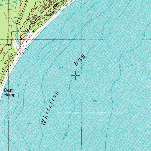 Topographic Map of Whitefish Bay, WI