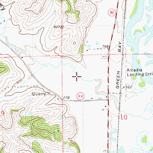 Topographic Map of Wickham Valley, WI