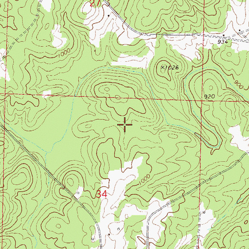Topographic Map of Griffin Mine, AL