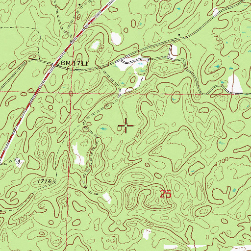 Topographic Map of Wilderness Church, WI